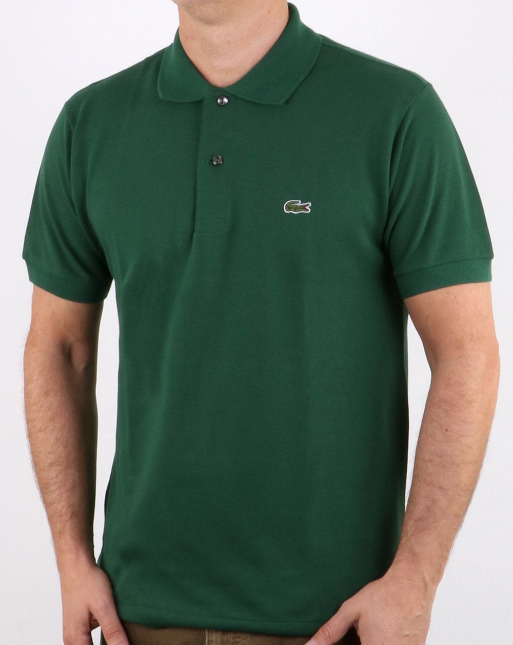 Lacoste – Klassisches Poloshirt mit zwei Knöpfen, Grün