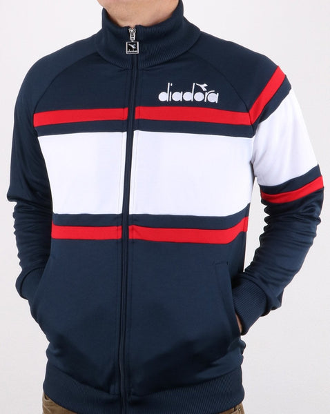 Diadora 80s Track Top Blue Denim/Optical White/Tomat