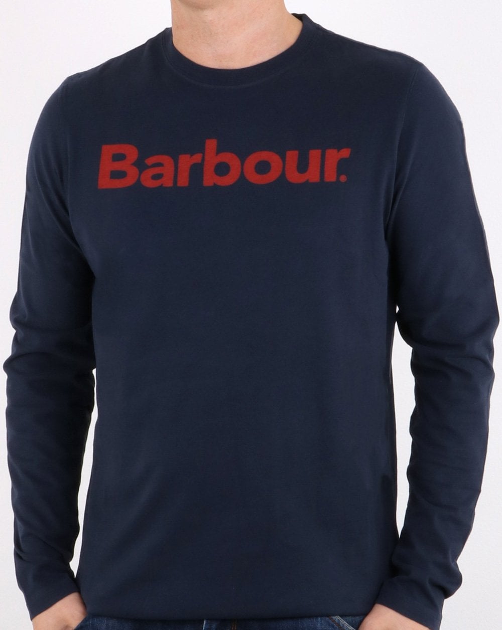 Barbour – Roanoake – Langarm-T-Shirt in Marineblau
