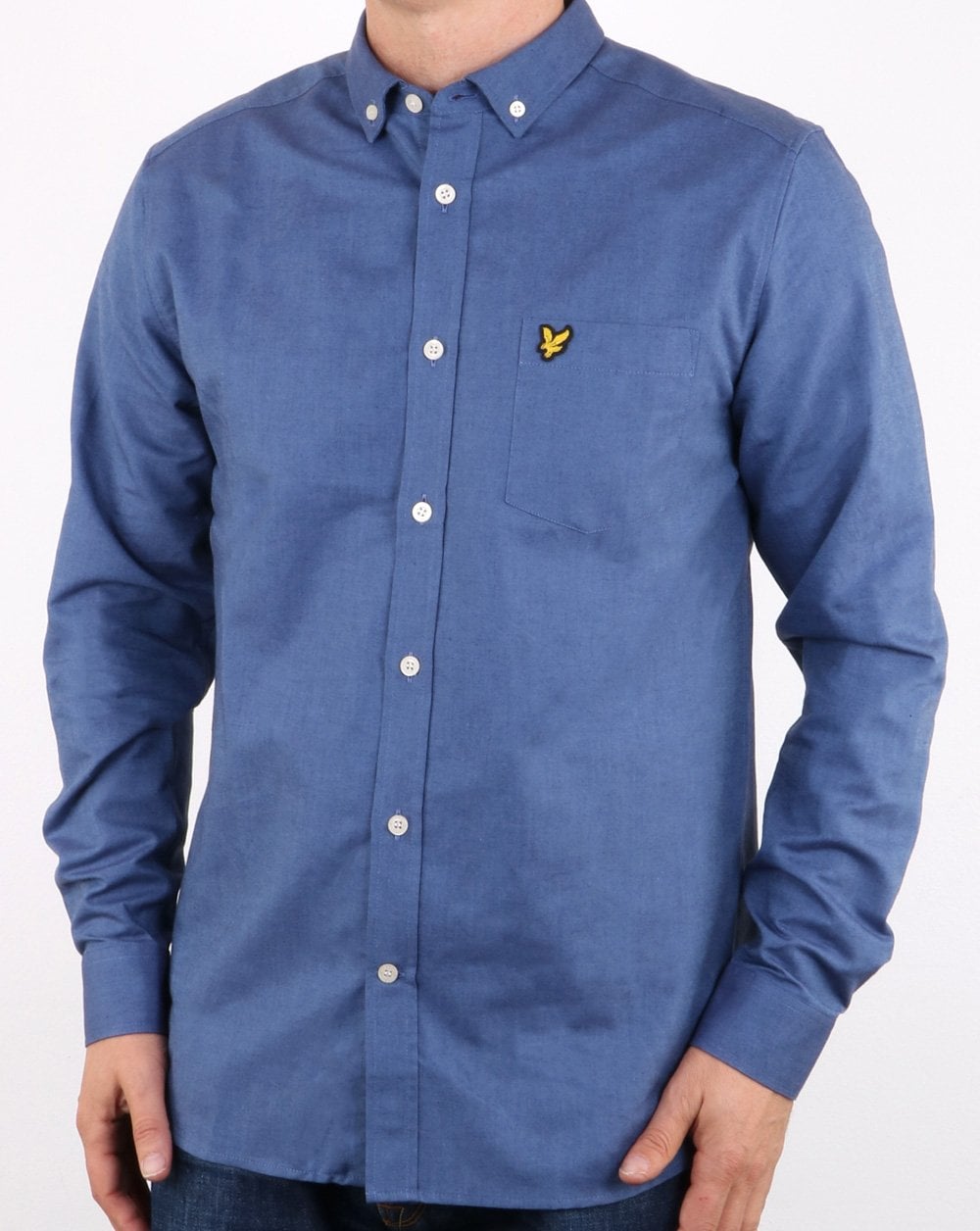 Lyle And Scott Oxford-Hemd Denimblau