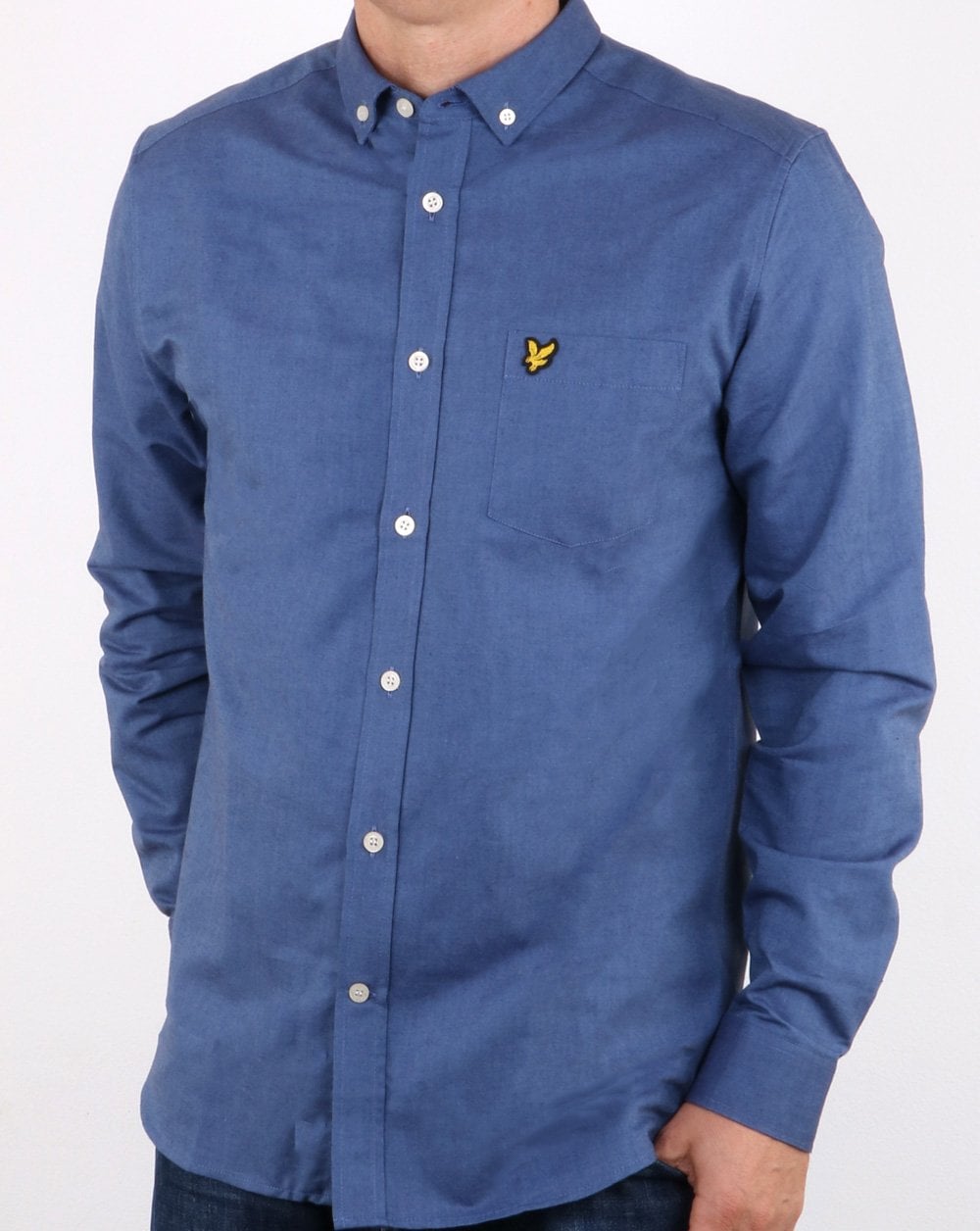 Lyle And Scott Oxford Shirt Denim Blue