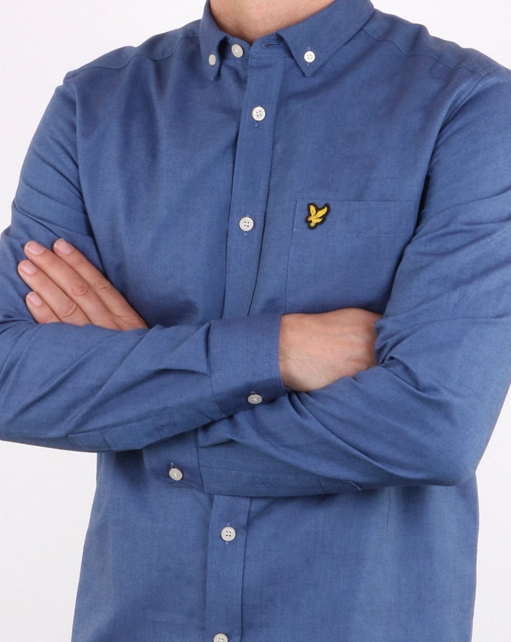 Lyle And Scott Oxford-Hemd Denimblau