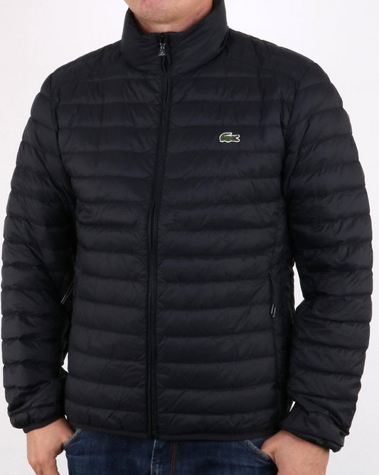 Lacoste Lacoste – Steppjacke mit Kontrastfutter in Schwarz