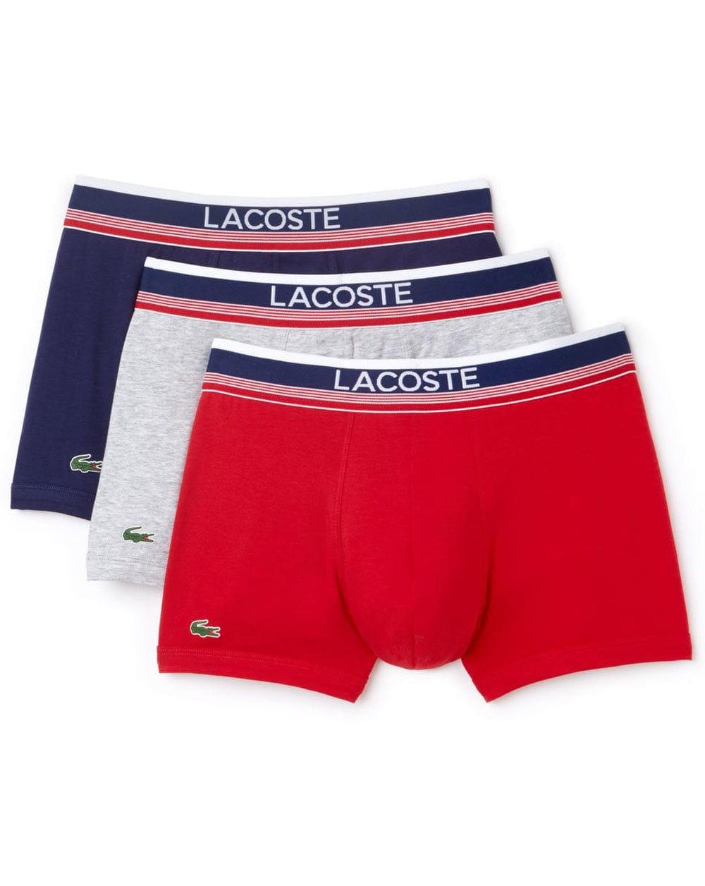 Lacoste Lacoste Dreierpack Boxershorts Grau/Rot/Marineblau