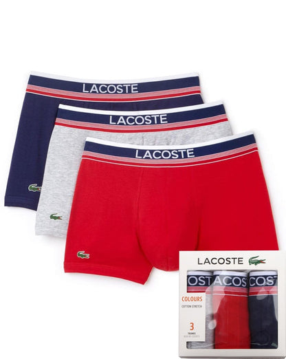 Lacoste Lacoste Dreierpack Boxershorts Grau/Rot/Marineblau
