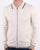 Ben Sherman Zip Through Honey Comb Knit Off White