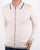 Ben Sherman Zip Through Honey Comb Knit Off White