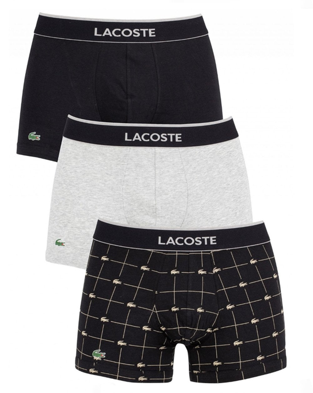 Lacoste Triple Pack Boxers Black/grey