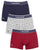 Lacoste Triple Pack Boxers Navy/grey/riding Red