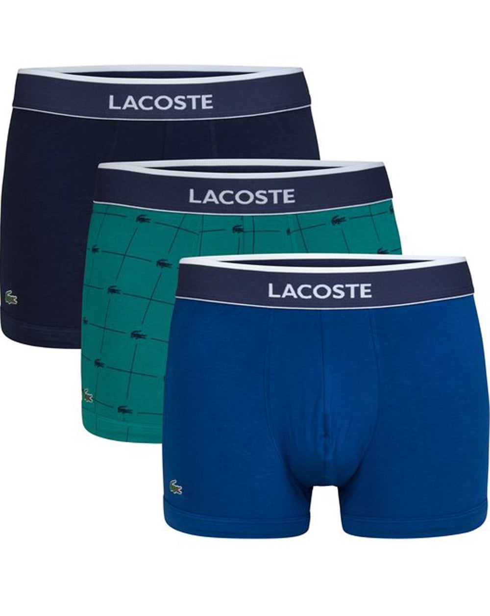 Lacoste Dreierpack Boxershorts Marineblau/Grün/Blau