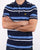 Lyle And Scott Stripe Polo Shirt Navy/Sky Blue
