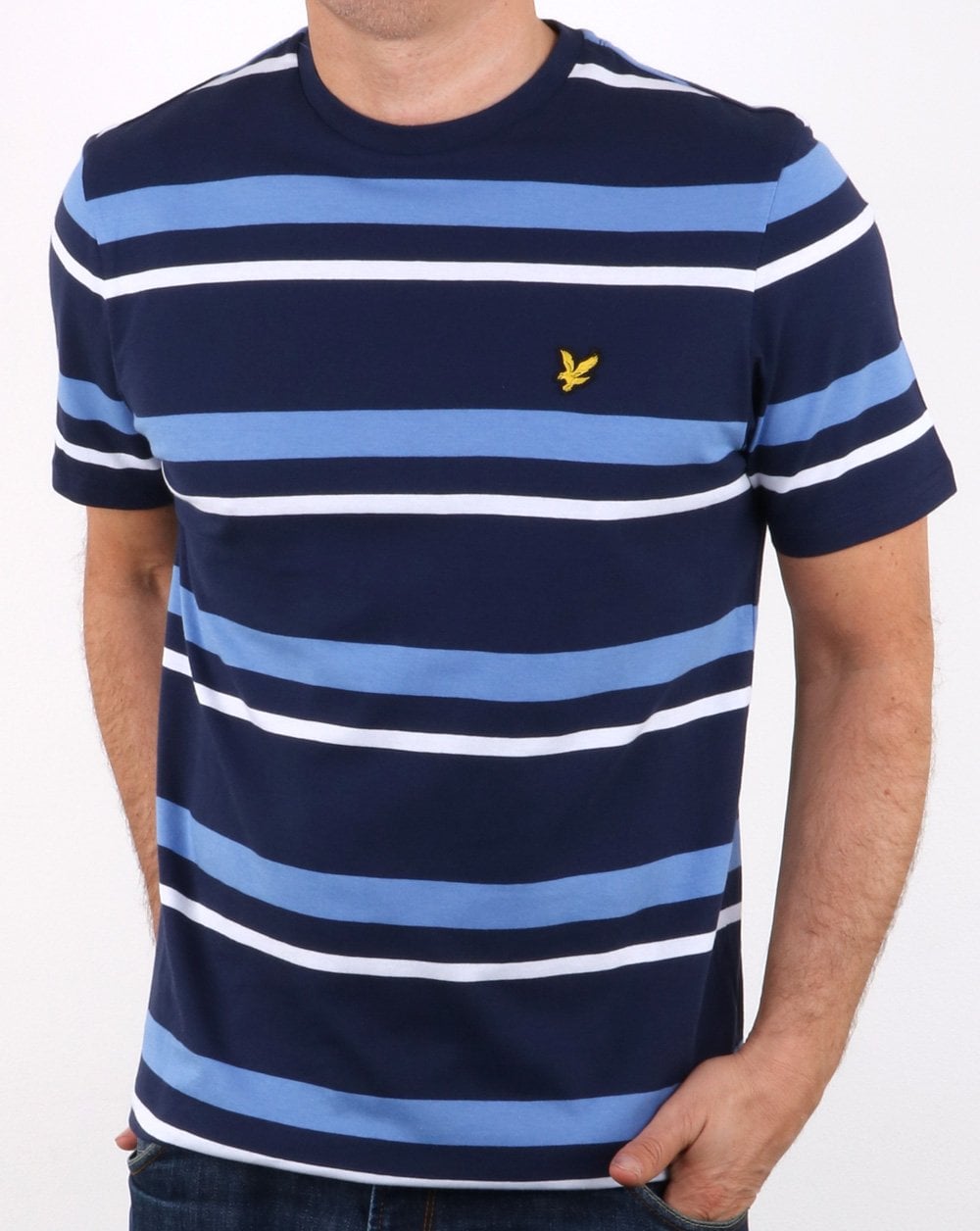 Lyle And Scott – Gestreiftes T-Shirt in Marineblau