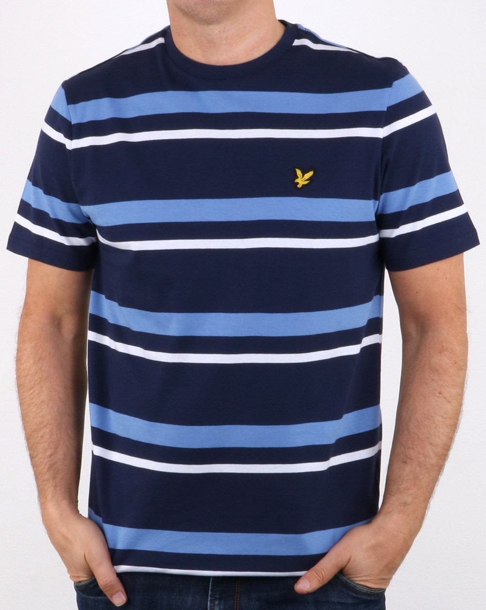 Lyle And Scott – Gestreiftes T-Shirt in Marineblau