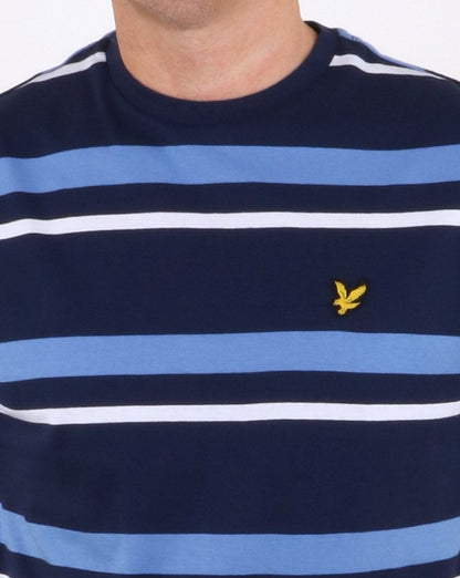 Lyle And Scott – Gestreiftes T-Shirt in Marineblau