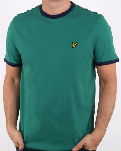 Lyle And Scott Ringer T-Shirt Alpingrün/Marineblau