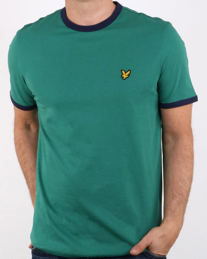 Lyle And Scott Ringer T-Shirt Alpingrün/Marineblau