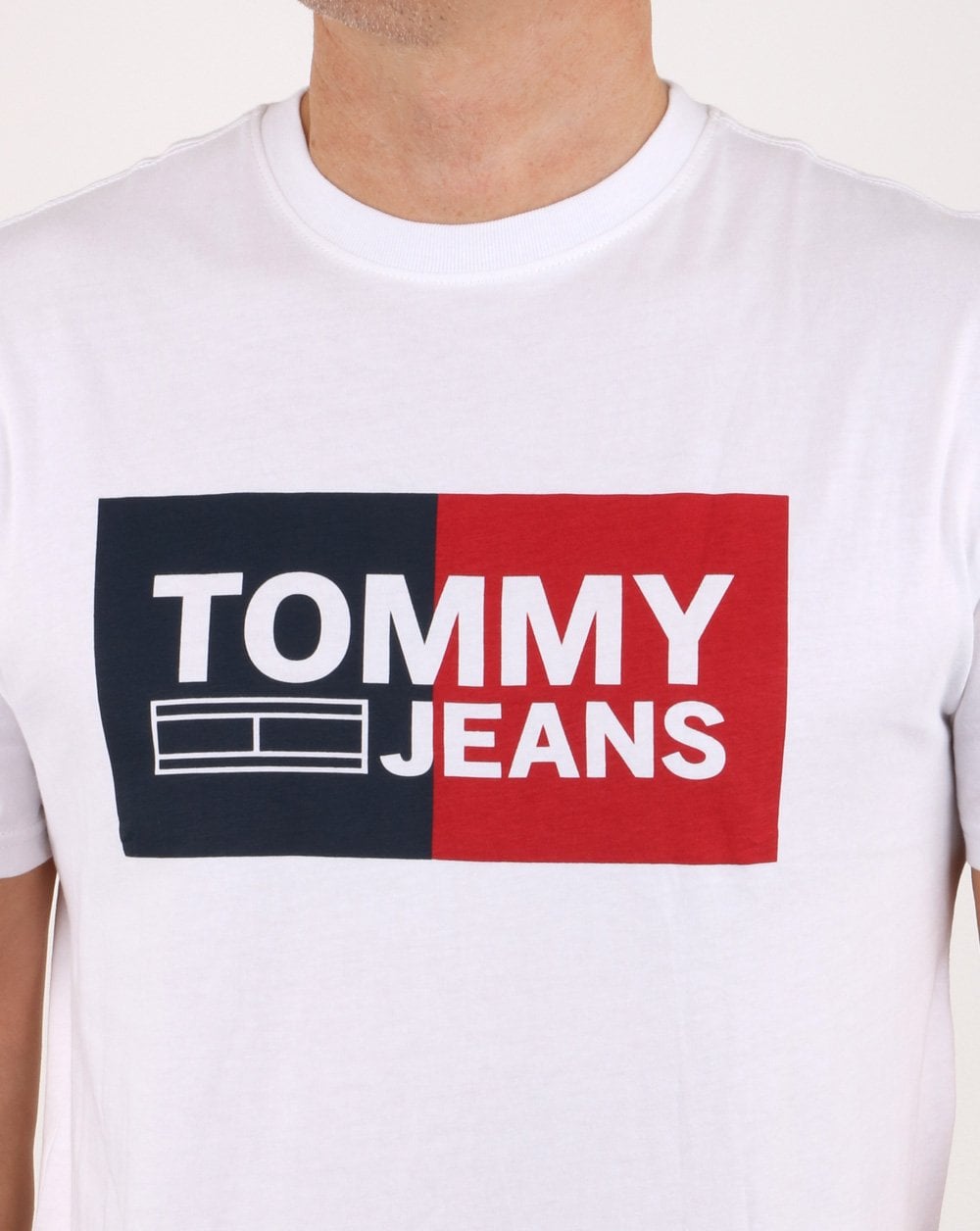 Tommy Hilfiger Split Box T-Shirt Klassisches Weiß