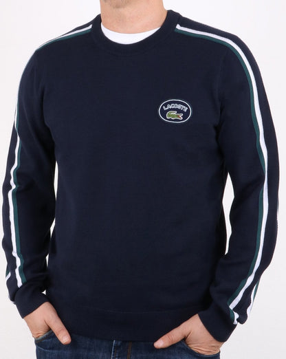 Lacoste Crew Vintage Pullover Marineblau/Weiß