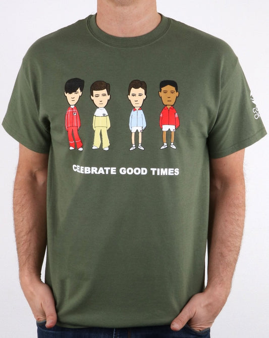80s Casual Classics 80er Casual Classics Business Vs Firm T-Shirt Khaki
