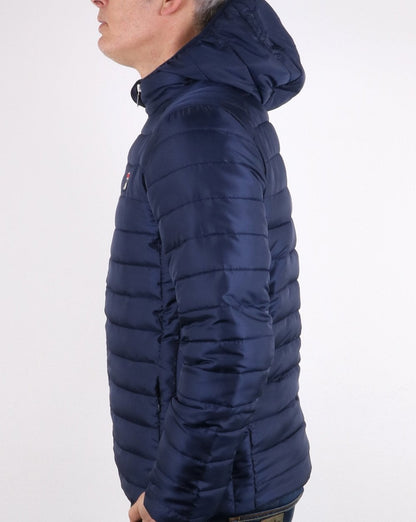 Fila Vintage – Wattierte Pufferjacke in Marineblau