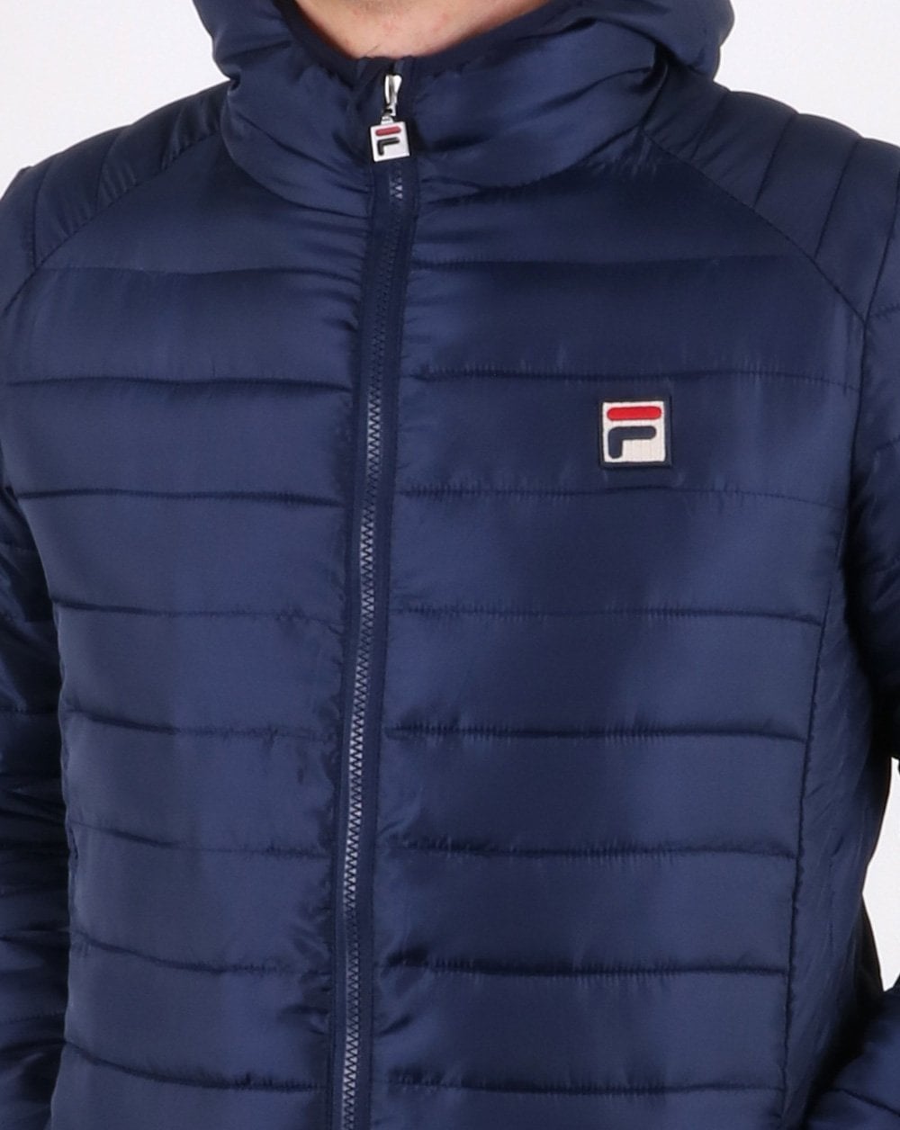 Fila Vintage – Wattierte Pufferjacke in Marineblau
