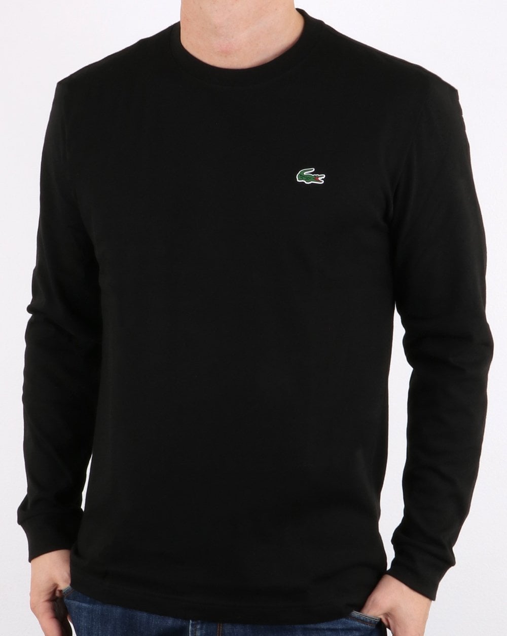 Lacoste Langarm-T-Shirt Schwarz