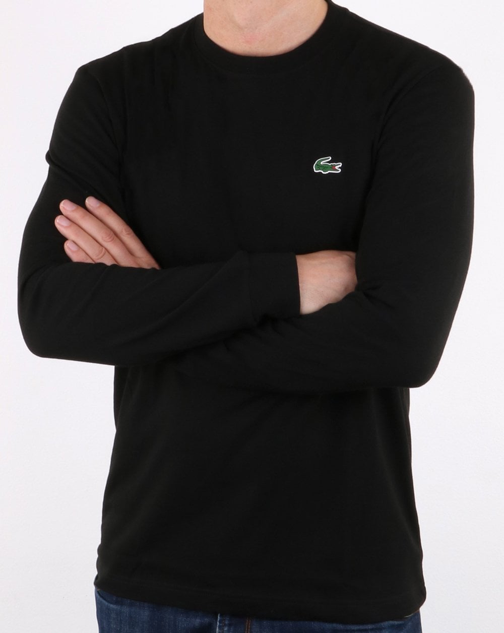 Lacoste Langarm-T-Shirt Schwarz