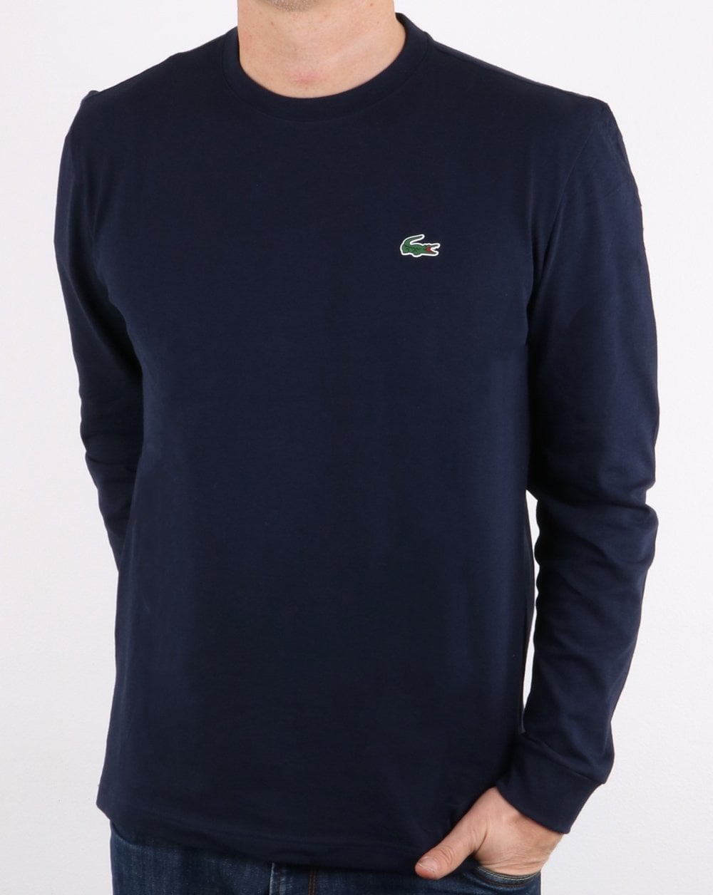 Lacoste Langarm-T-Shirt Marineblau