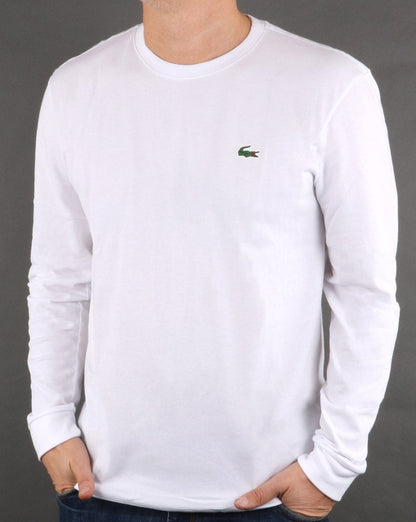 Lacoste Langarm-T-Shirt Weiß