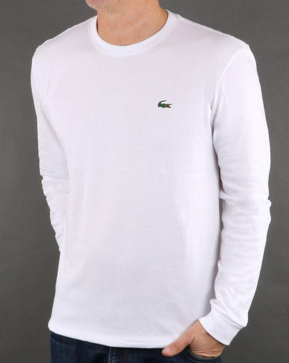 Lacoste Langarm-T-Shirt Weiß