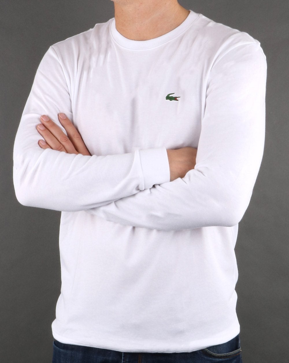 Lacoste Langarm-T-Shirt Weiß