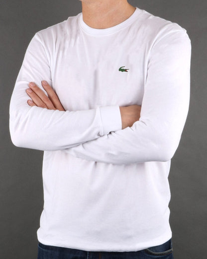 Lacoste Langarm-T-Shirt Weiß