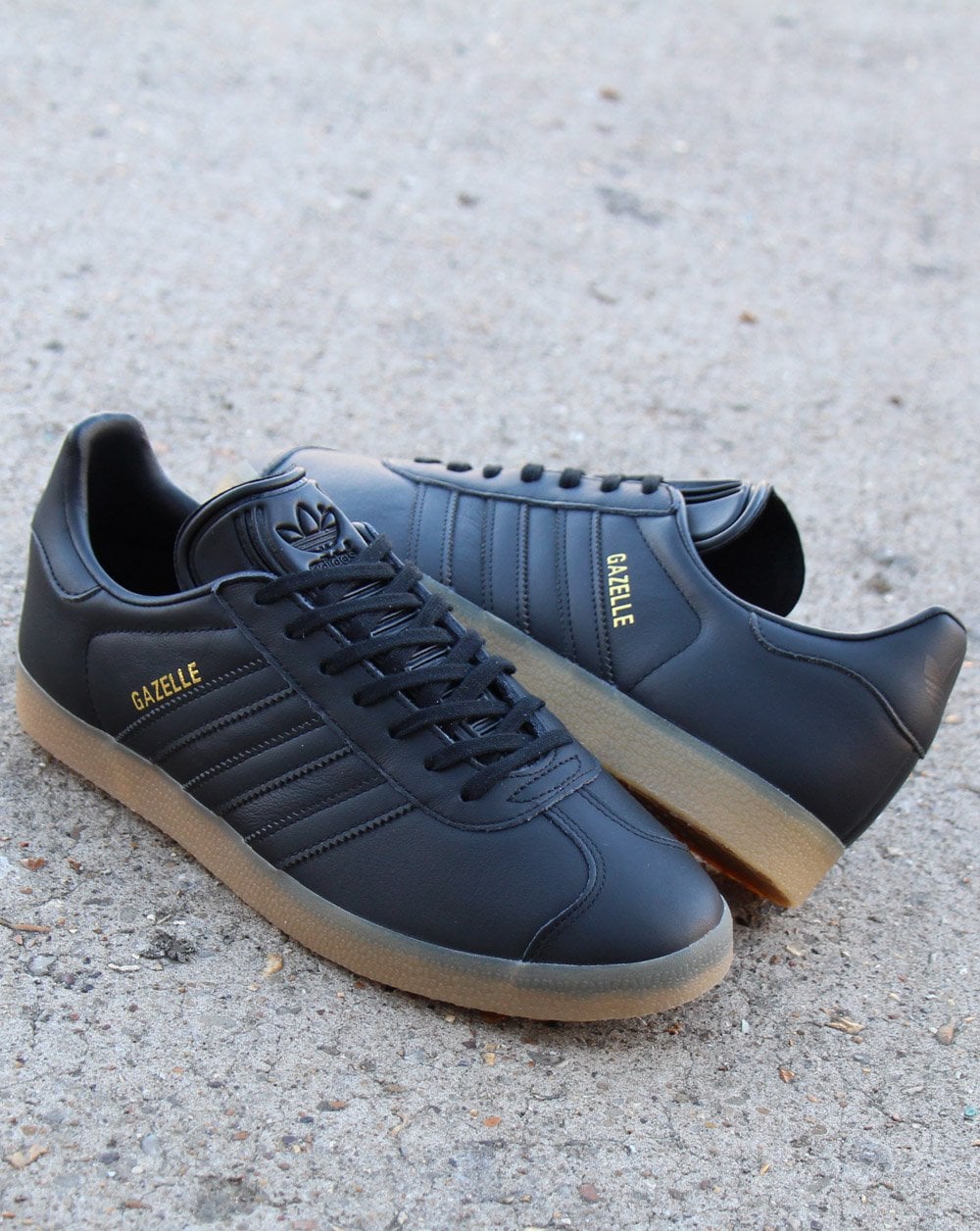 Adidas Gazelle Sneakers Schwarz Leder Gummi