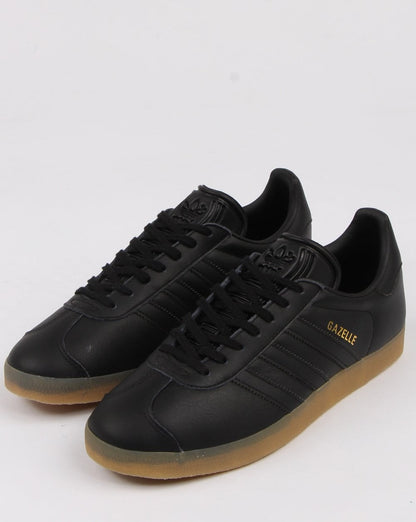 Adidas Gazelle Sneakers Schwarz Leder Gummi