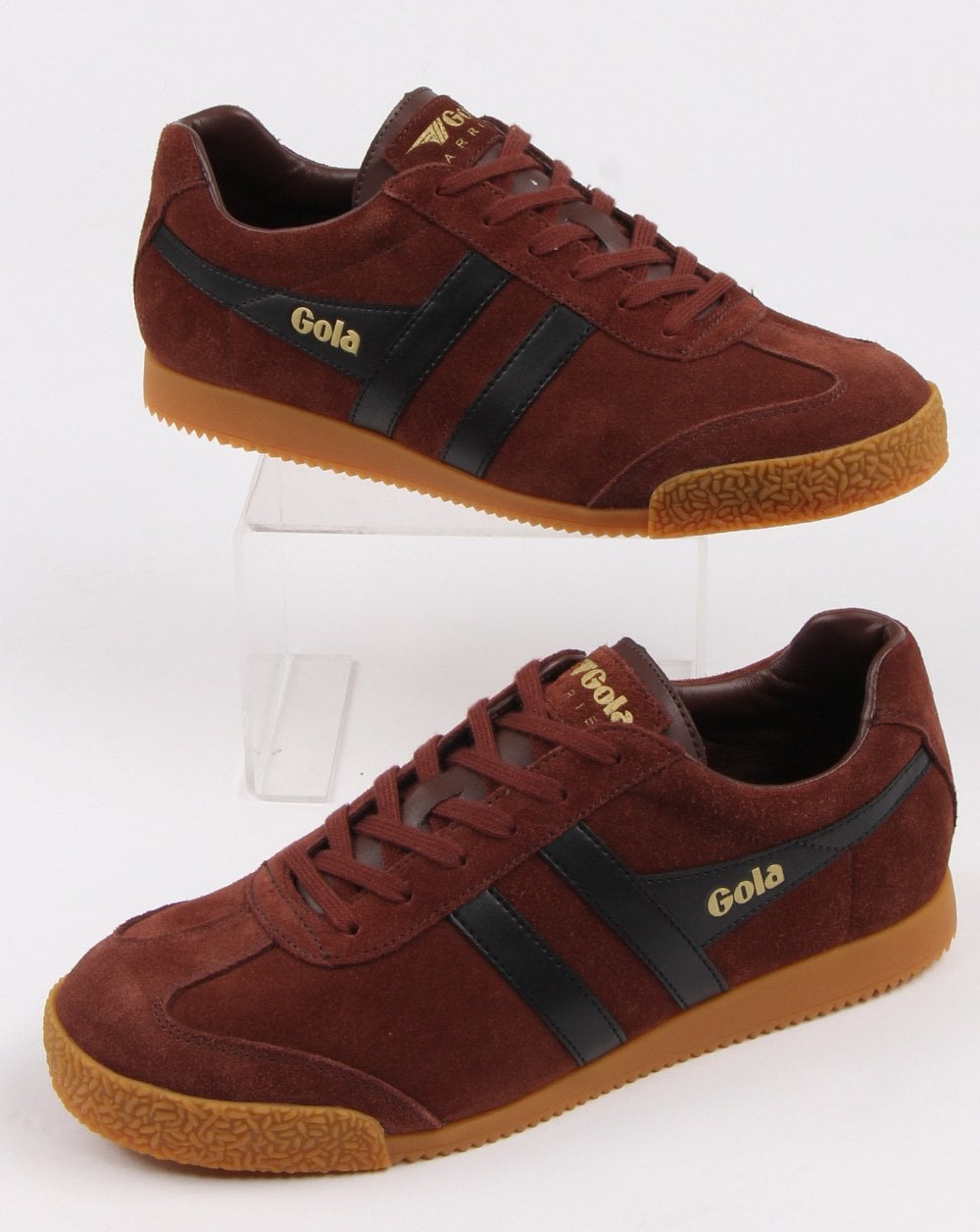 Gola Harrier Wildleder Sneaker Cognac/Schwarz
