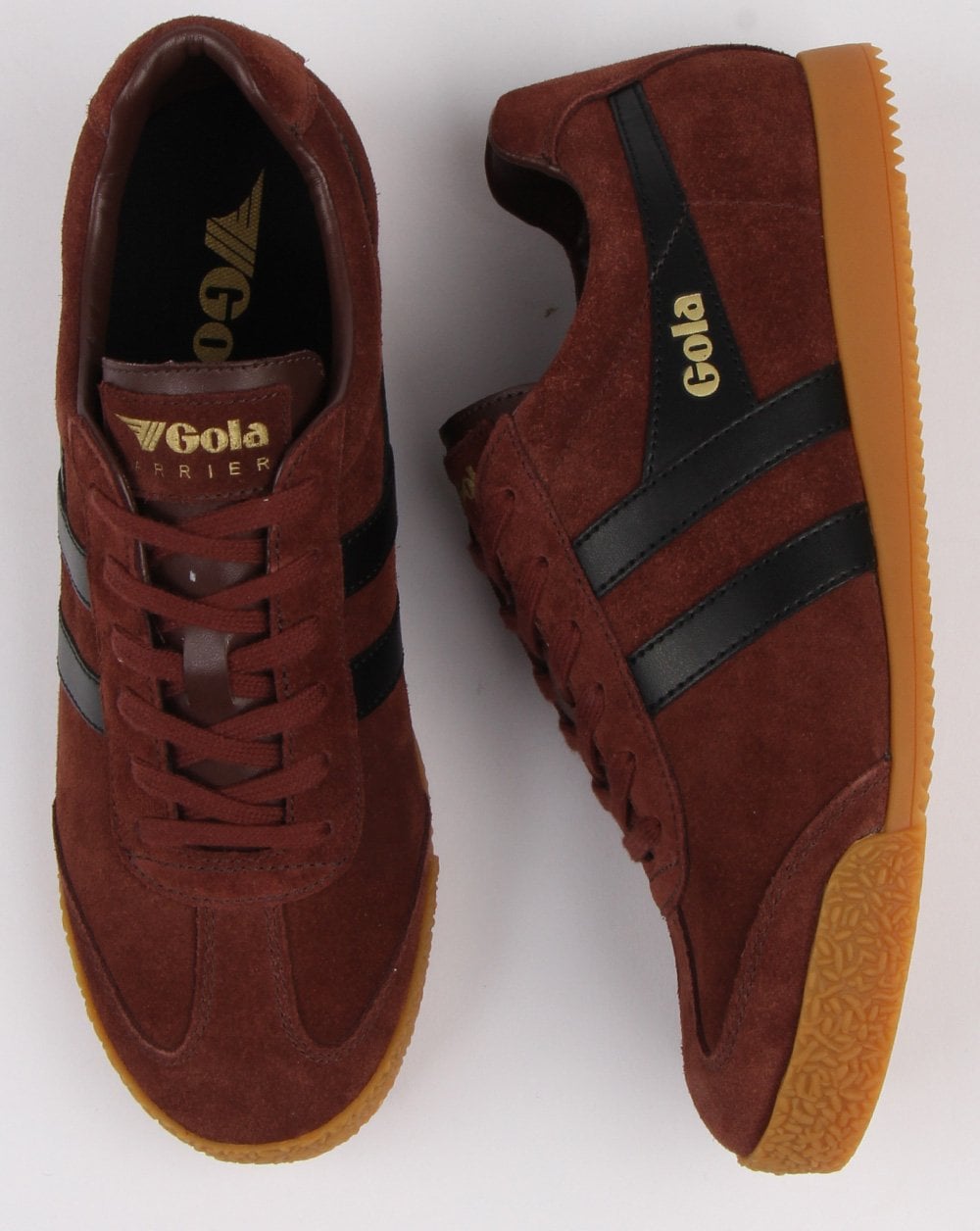 Gola Harrier Wildleder Sneaker Cognac/Schwarz