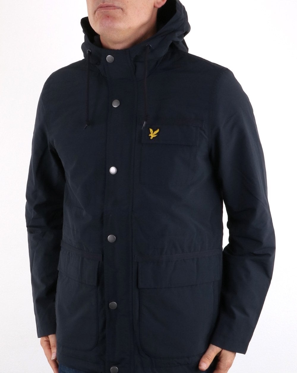Lyle And Scott – Jacke mit Microfleece-Futter in Dunkelmarineblau