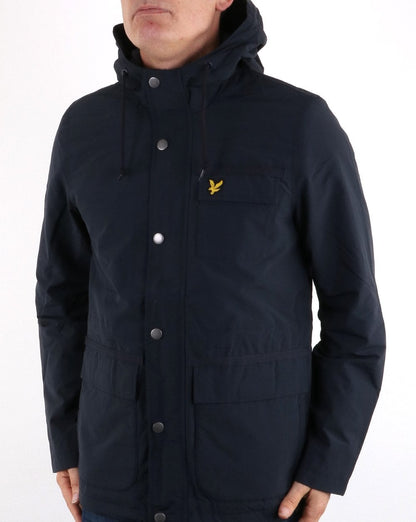 Lyle And Scott – Jacke mit Microfleece-Futter in Dunkelmarineblau