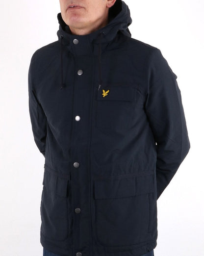 Lyle And Scott – Jacke mit Microfleece-Futter in Dunkelmarineblau