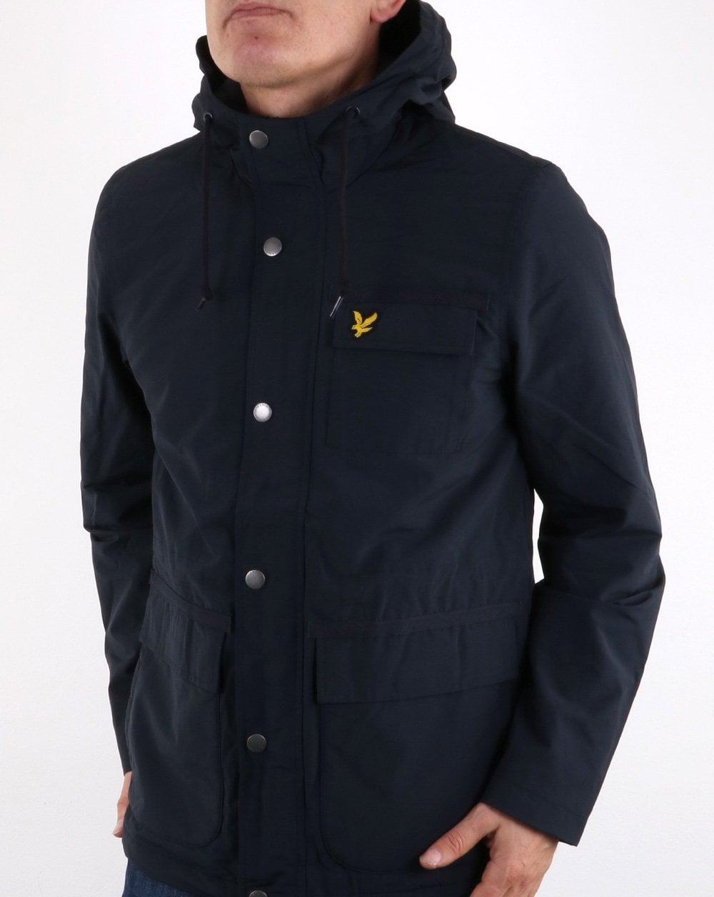 Lyle And Scott – Jacke mit Microfleece-Futter in Dunkelmarineblau