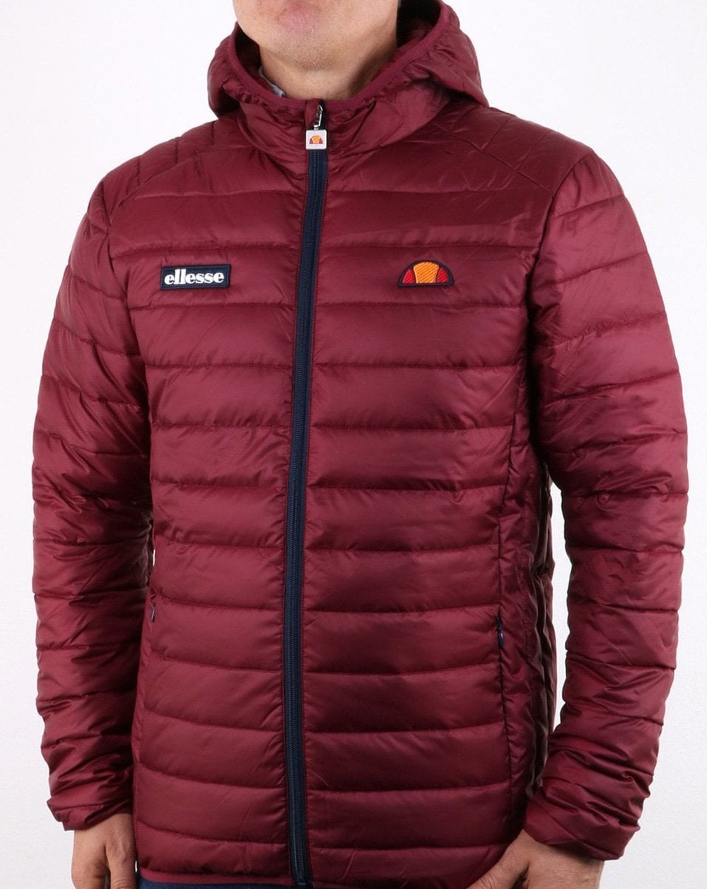 Ellesse – Lombardy – Wattierte Jacke in Burgunderrot