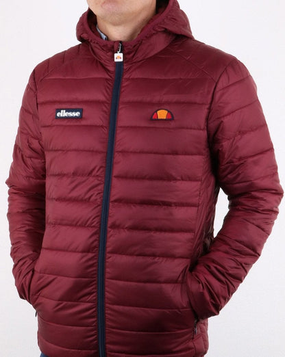 Ellesse – Lombardy – Wattierte Jacke in Burgunderrot