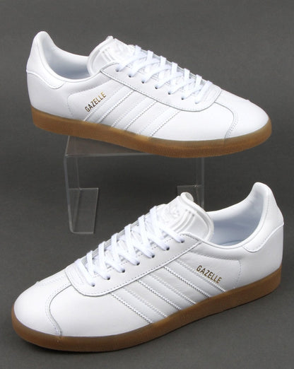 Adidas Gazelle Sneakers Weiß Leder - Gummi