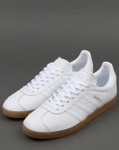 Adidas Gazelle Sneakers Weiß Leder - Gummi