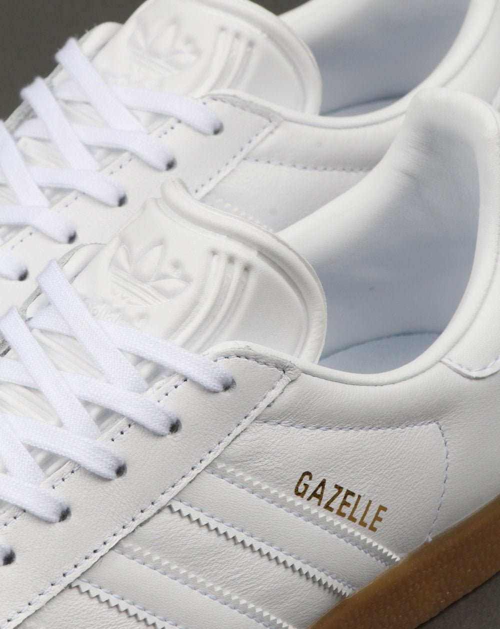 Adidas Gazelle Sneakers Weiß Leder - Gummi