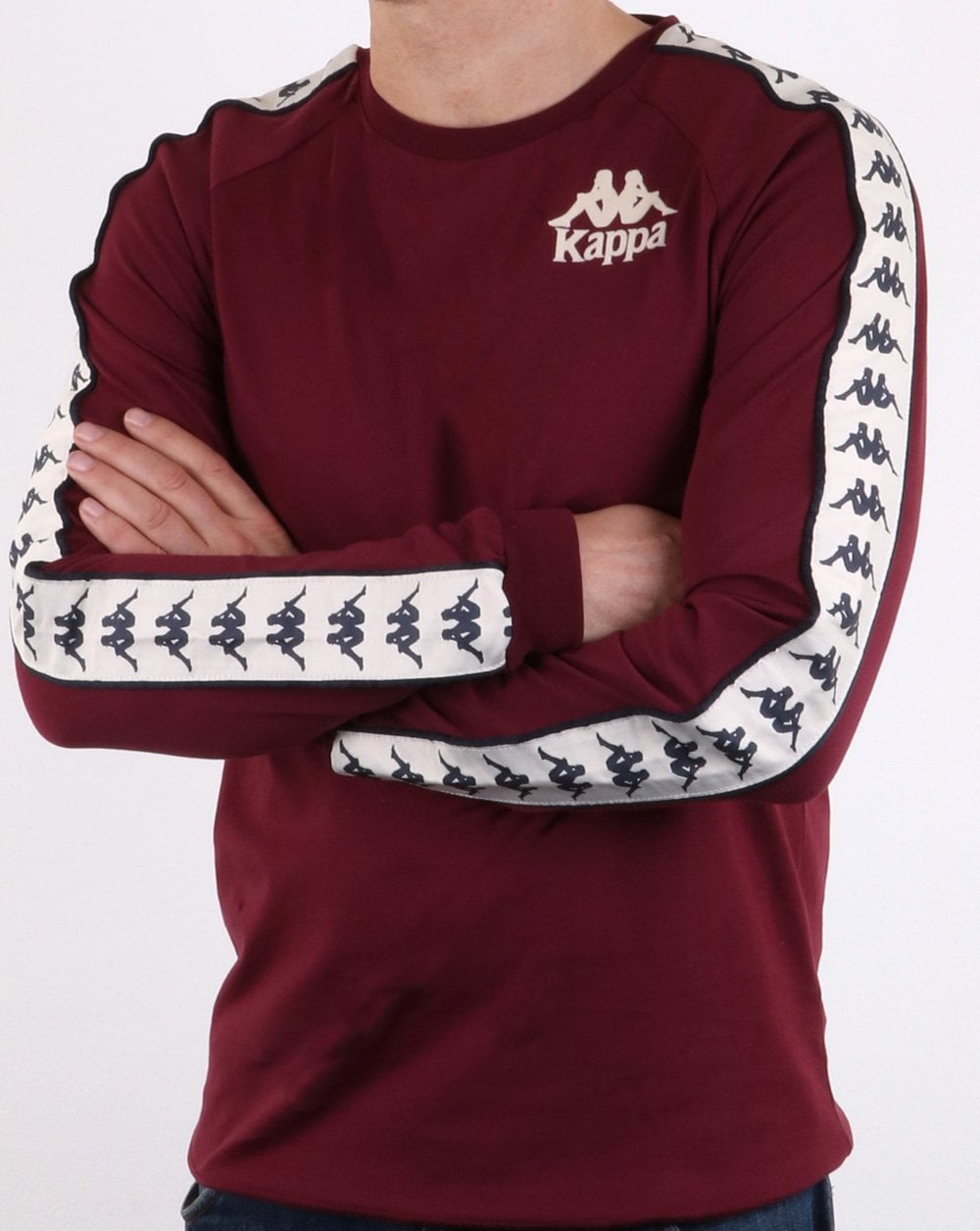 Kappa Dixon Long Sleeve Taping Top Dark Red