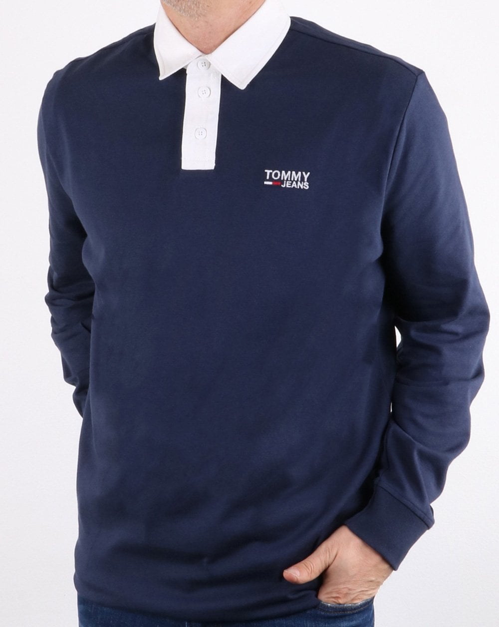 Tommy Hilfiger Essential Rugby-Shirt Marineblau