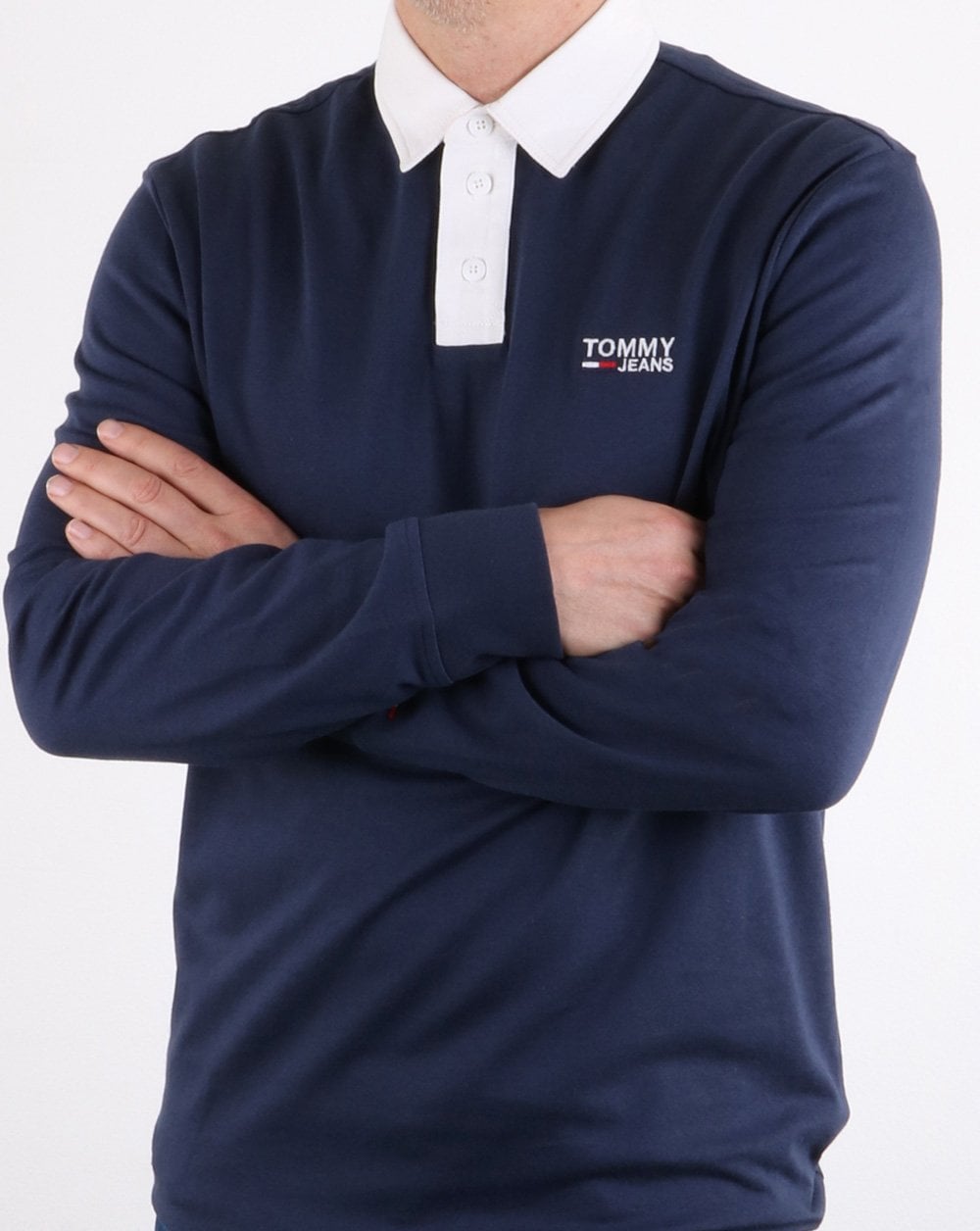 Tommy Hilfiger Essential Rugby-Shirt Marineblau