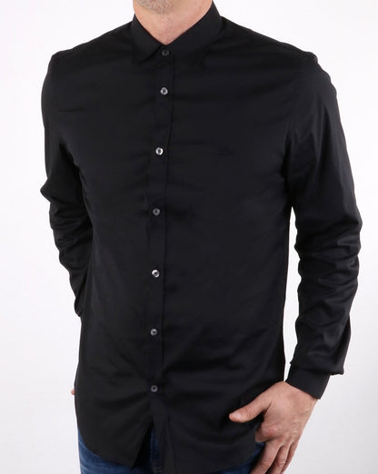 Lacoste Gewebtes Hemd Schwarz