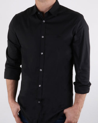 Lacoste Gewebtes Hemd Schwarz
